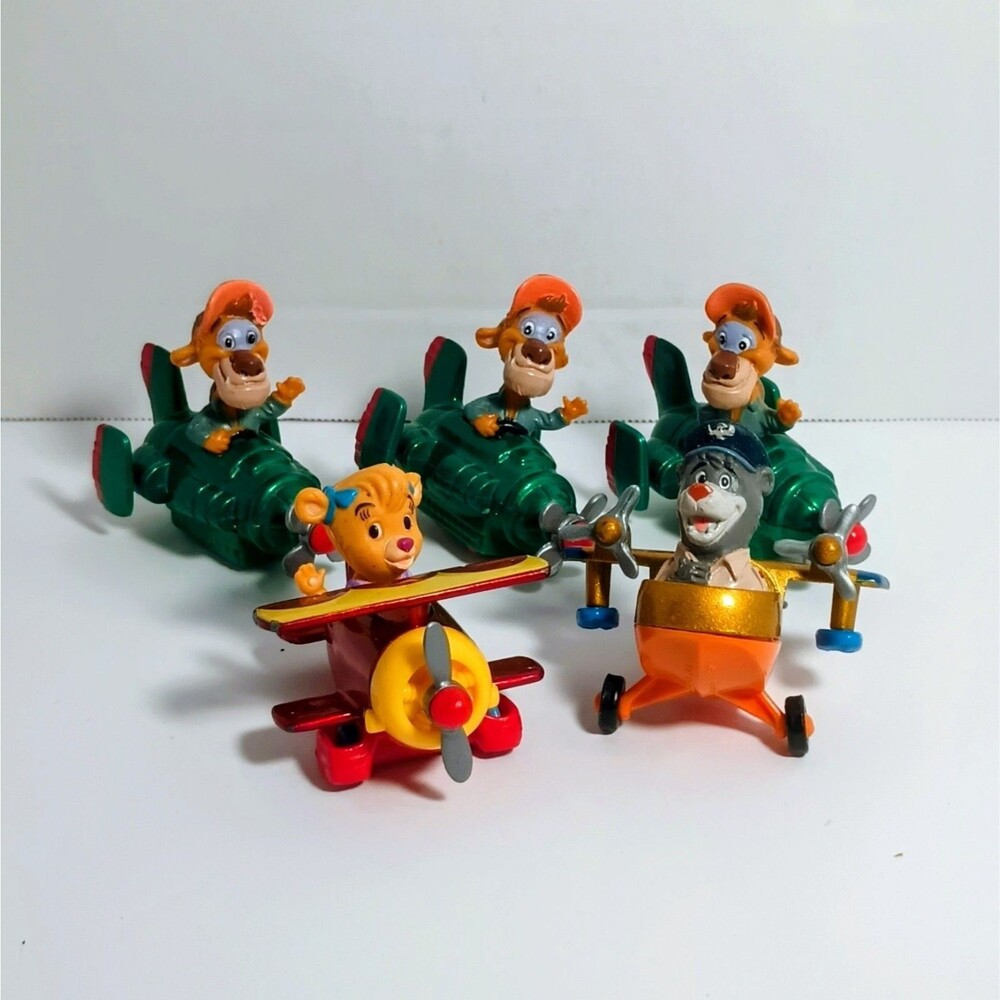 Disney TaleSpin McDonald's Diecast Airplane Toy Set - 1990 Lot of 5